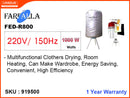 FARFALLA Clothes Dryer, FED-R800, 1000W