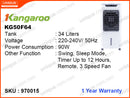 Kangaroo KG50F64 34L, 90W Air Cooler