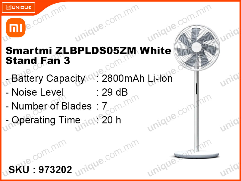 Smartmi ZLBPLDS05ZM stand Fan 3 with battery