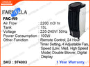 Farfalla FAC-R9 15L, 60W Air Cooler