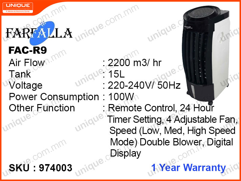 Farfalla FAC-R9 15L, 60W Air Cooler