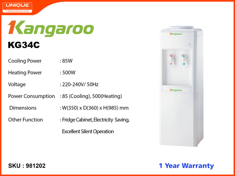 Kangaroo KG34C Hot, Cool Water Dispensor (Starilizer Cabinet)