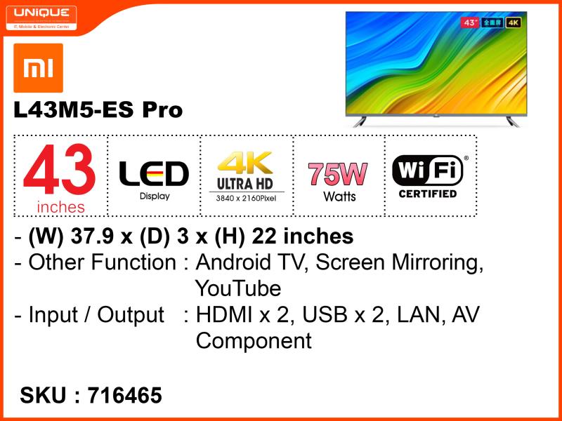 Mi 4s 43" 4K Ultra HD L43M50-ES Pro