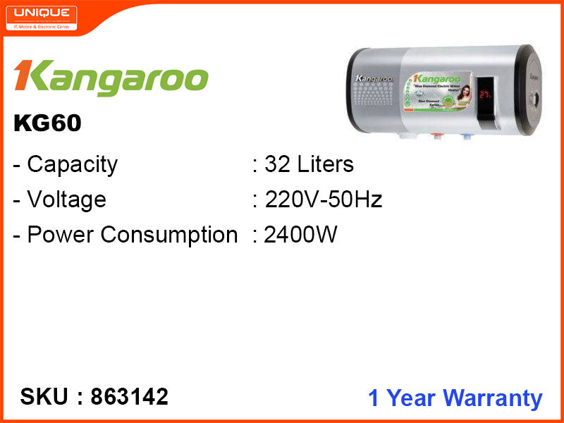 Kangaroo KG60 W/O Pump, 32L, 2400W Storage Water Heater